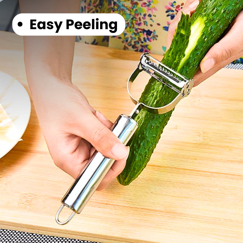 2-in-1 Stainless Steel Julienne Vegetable Peeler | Peeler & Julienne Cutter