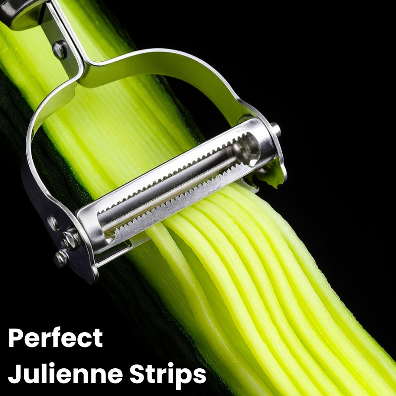2-in-1 Stainless Steel Julienne Vegetable Peeler | Peeler & Julienne Cutter
